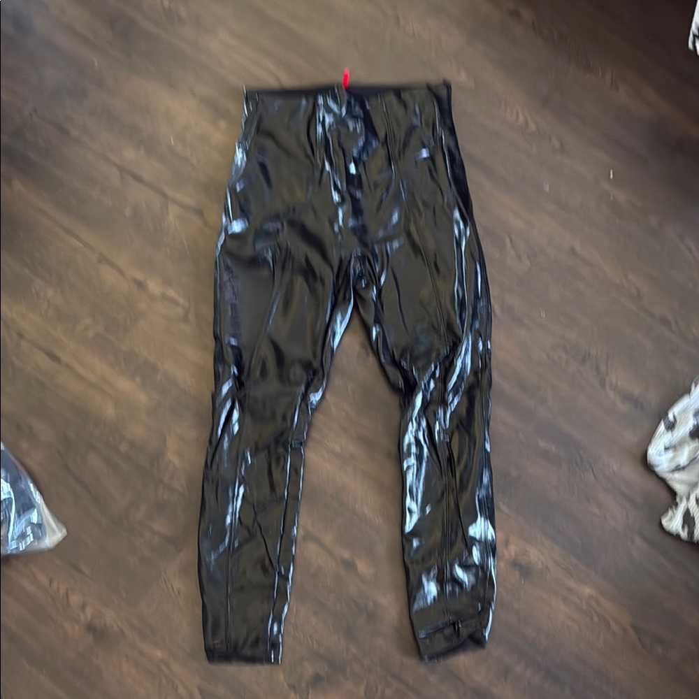 SPANX Glossy Black Leggings size L